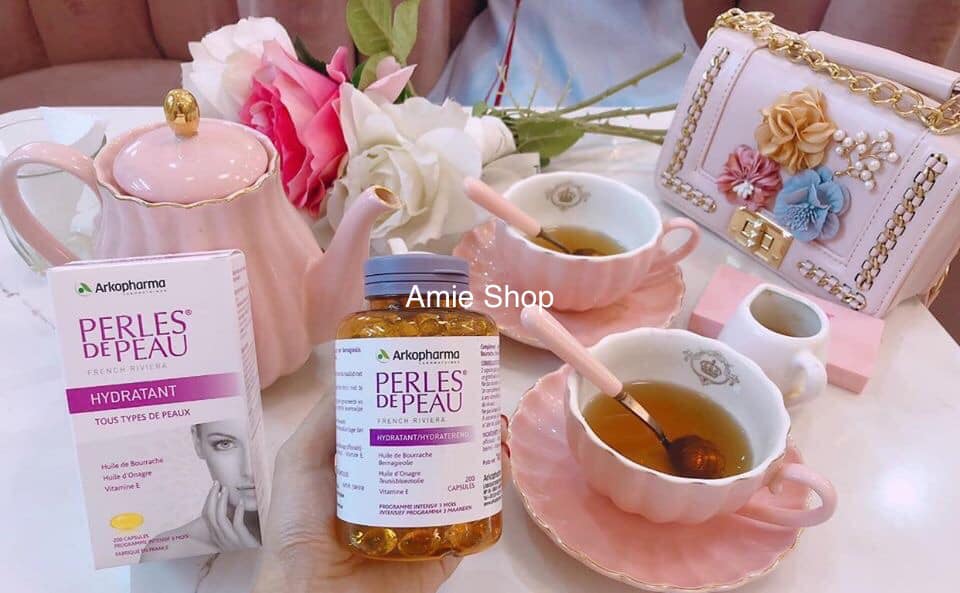 Perles de peau hydratant viên uống đẹp da của Pháp - Amieshop16