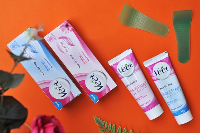 Kem tẩy lông Veet Silk & Fresh dành cho da thường và da nhạy cảm